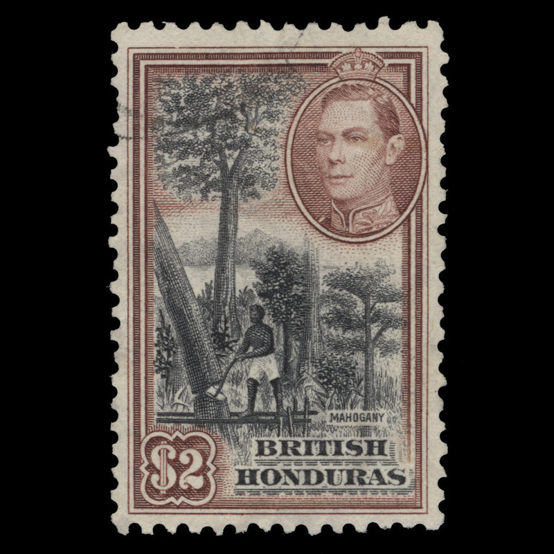 British Honduras 1938 (Used) $2 Mahogany Felling