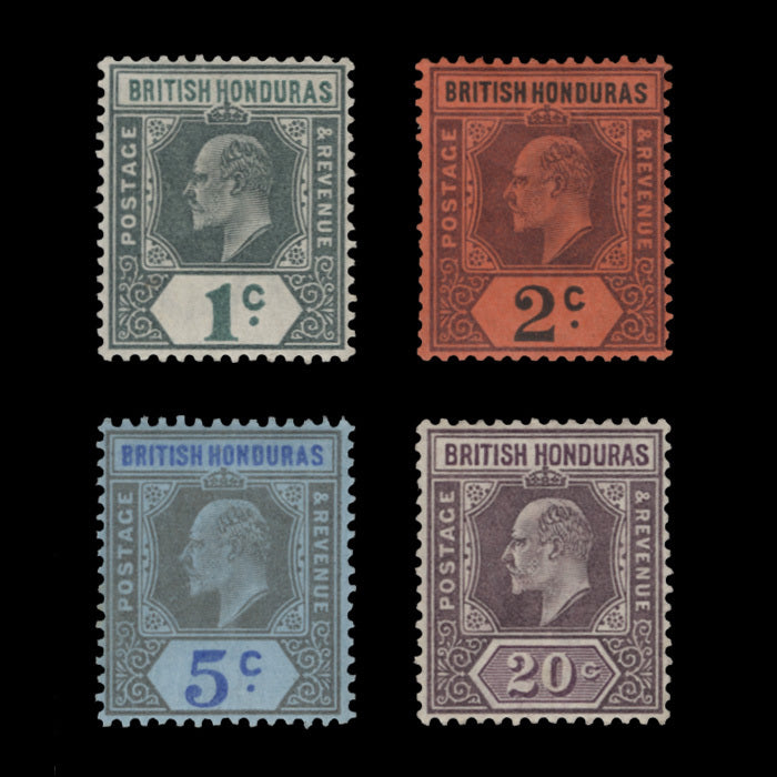 British Honduras 1902 (MLH) King Edward VII Definitives