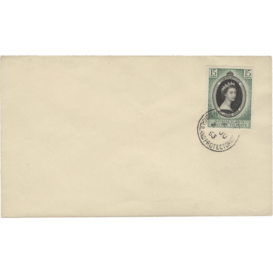 Somaliland Protectorate 1953 (FDC) 15c Coronation, HARGEISA