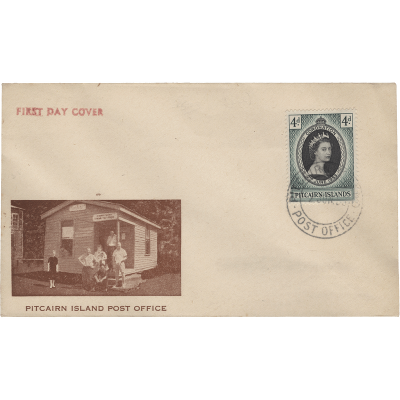 Pitcairn Islands 1953 (FDC) 4d Coronation