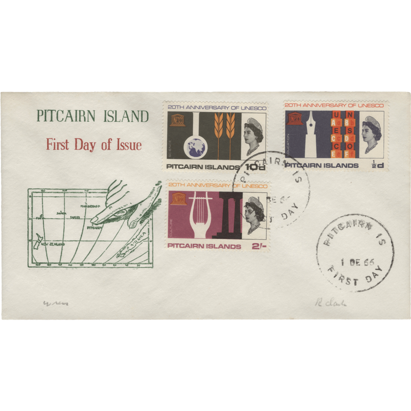 Pitcairn Islands 1966 (FDC) UNESCO Anniversary