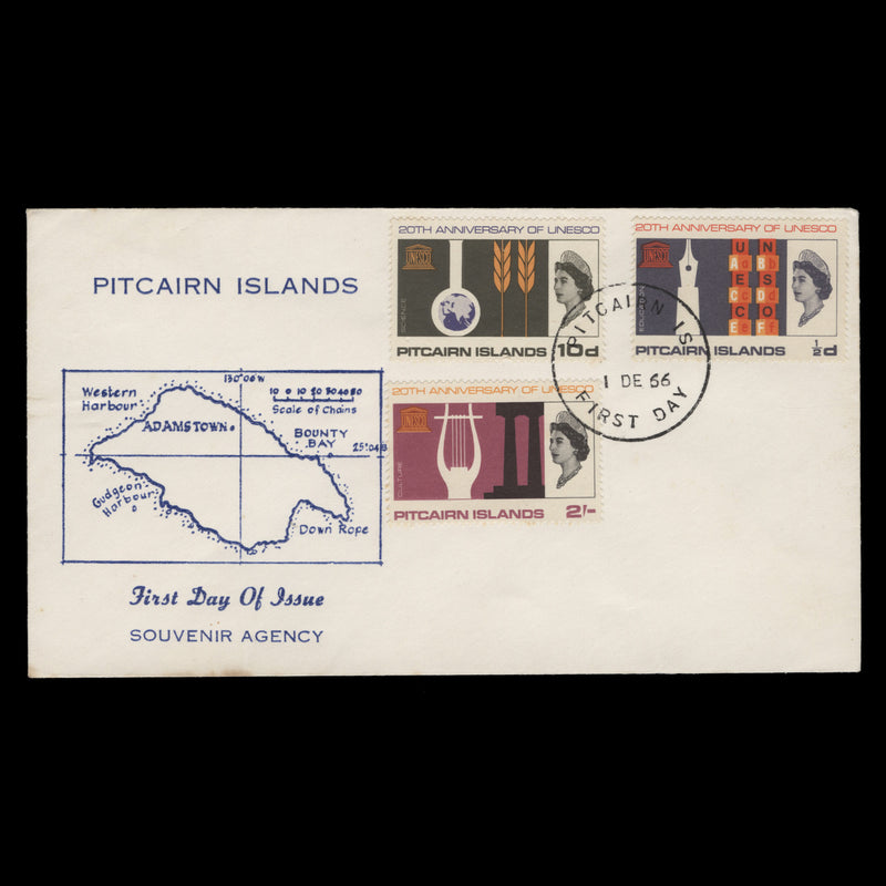 Pitcairn Islands 1966 (FDC) UNESCO Anniversary
