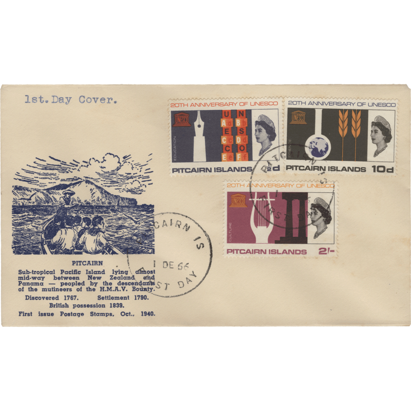 Pitcairn Islands 1966 (FDC) UNESCO Anniversary