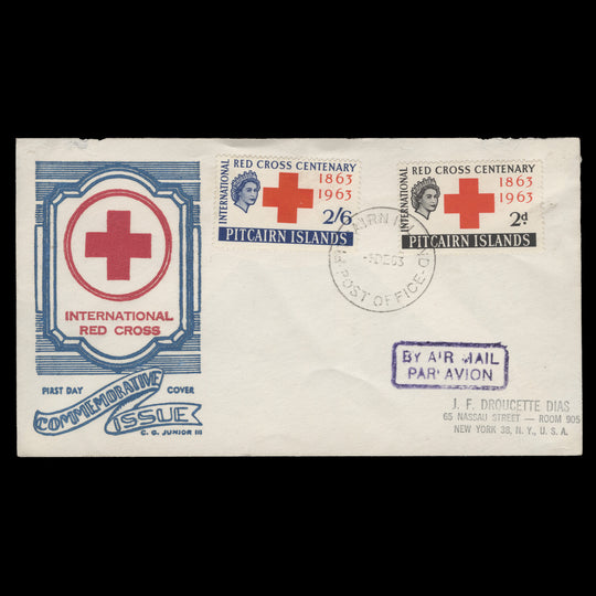 Pitcairn Islands 1963 (FDC) Red Cross Centenary