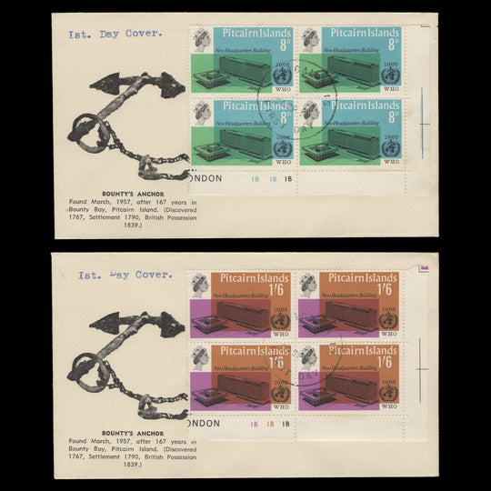 Pitcairn Islands 1966 (FDC) Inauguration of WHO Headquarters