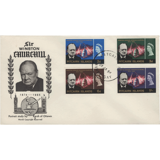 Pitcairn Islands 1966 (FDC) Churchill Commemoration