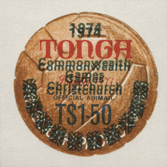 Tonga 1973 (Variety) T$1.50 Commonwealth Games with double overprint