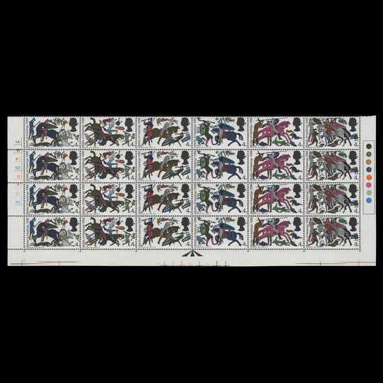 Great Britain 1966 (Variety) 4d Hastings ordinary block missing grey