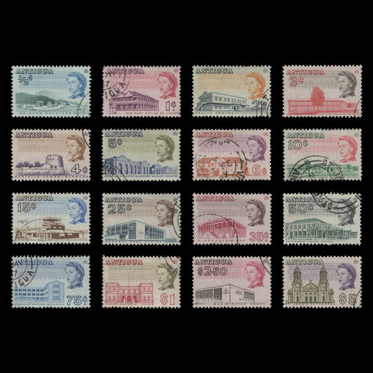Antigua 1966 (Used) Architecture Definitives, perf 11½ x 11
