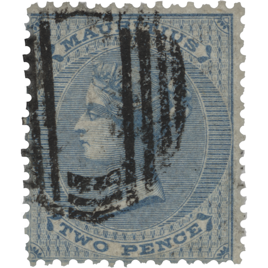 Mauritius 1860 (Used) 2d Blue