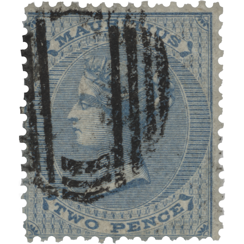Mauritius 1860 (Used) 2d Blue