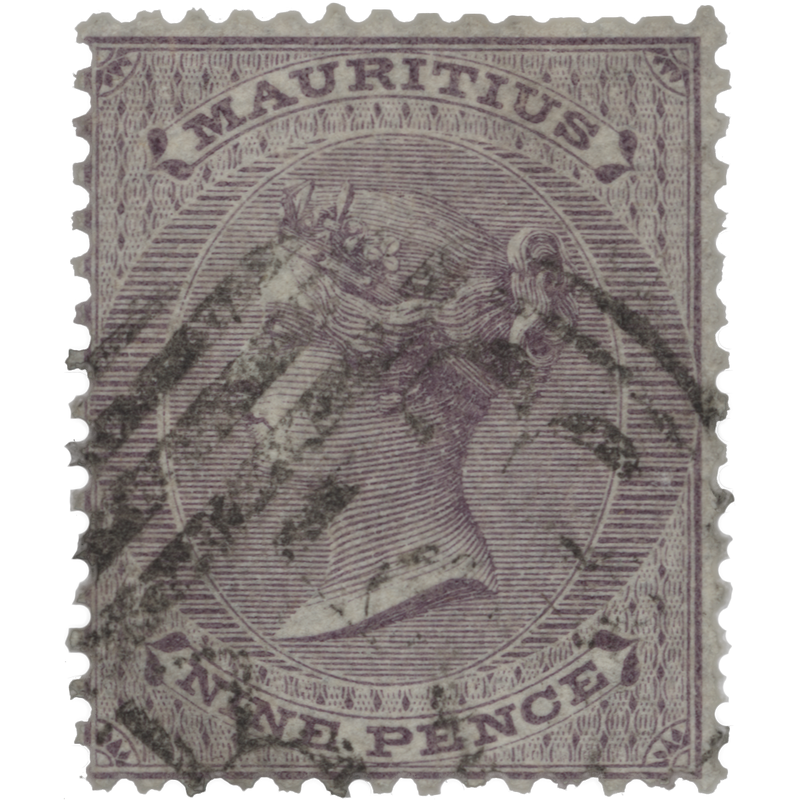 Mauritius 1860 (Used) 9d Dull Purple