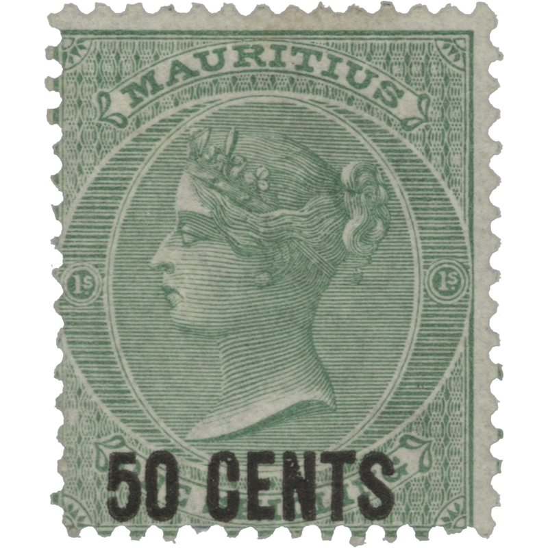 Mauritius 1878 (Unused) 50c/1s Green