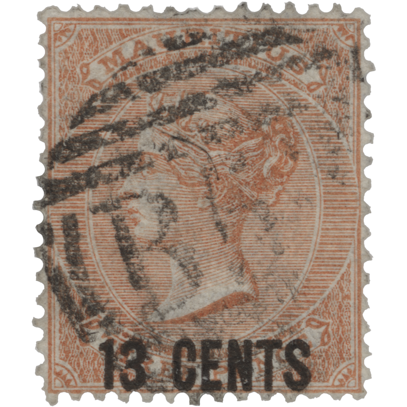 Mauritius 1878 (Used) 13c/3d Orange-Red