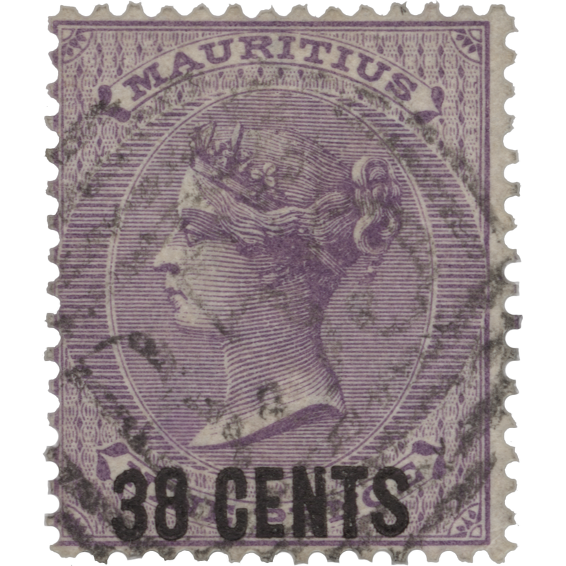 Mauritius 1878 (Used) 38c/9d Pale Violet