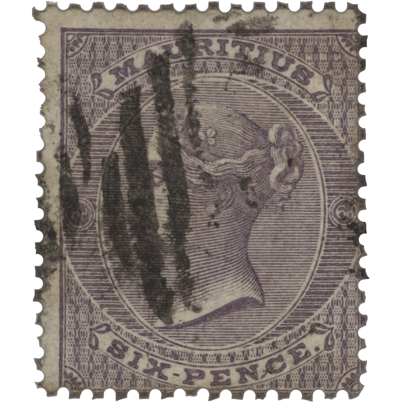 Mauritius 1864 (Used) 6d Dull Violet