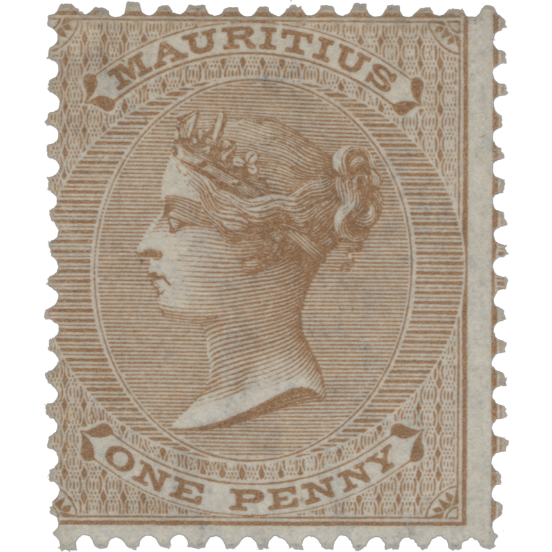 Mauritius 1872 (Unused) 1d Bistre