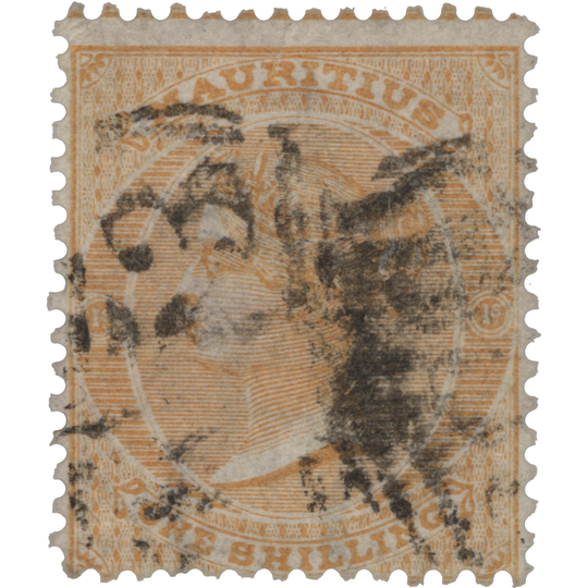 Mauritius 1864 (Used) 1s Yellow