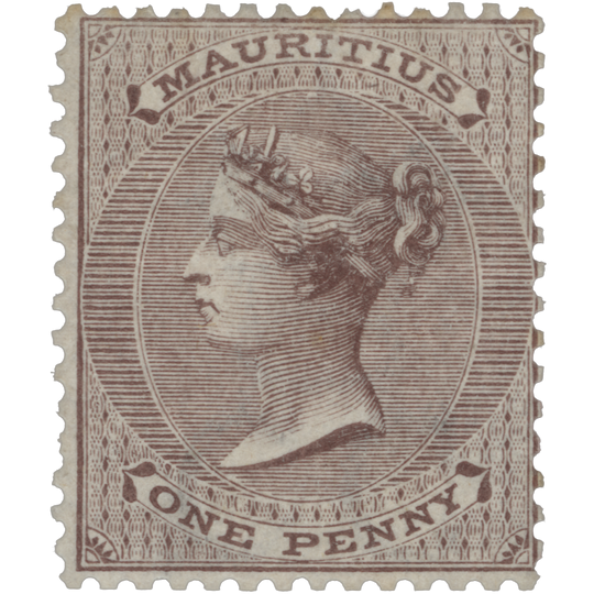 Mauritius 1863 (Unused) 1d Purple-Brown