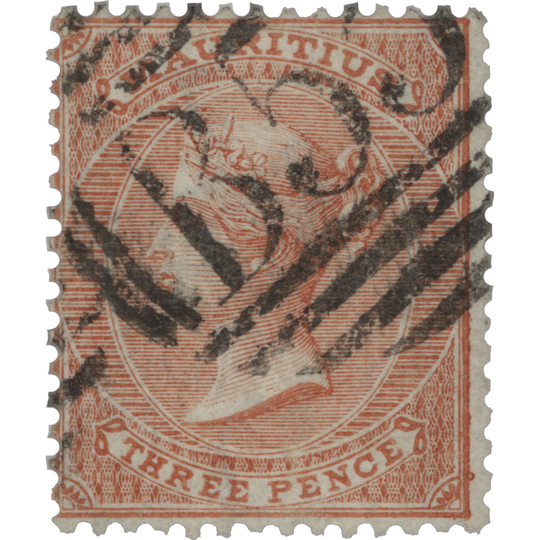 Mauritius 1863 (Used) 3d Dull Red
