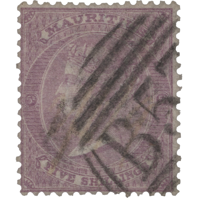 Mauritius 1863 (Used) 5s Rosy Mauve