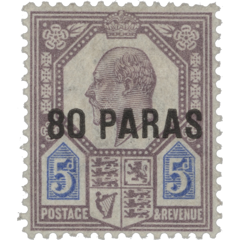 British Levant 1902 (Unused) 80pa/5d Dull Purple & Ultramarine