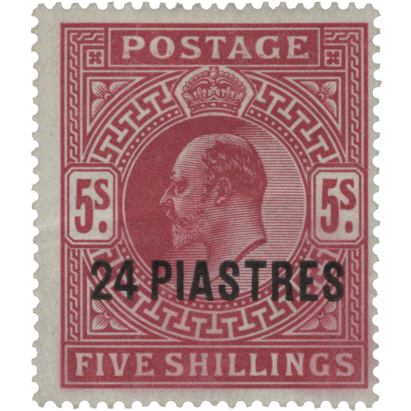 British Levant 1903 (Unused) 24pi/5s Bright Carmine