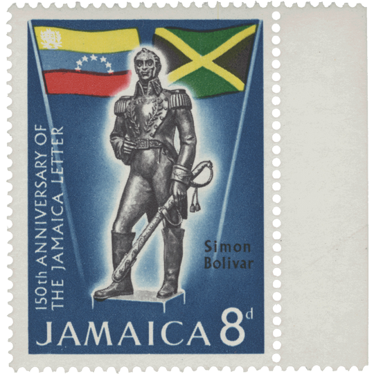 Jamaica 1966 (Variety) 8d Jamaica Letter Anniversary with inverted watermark