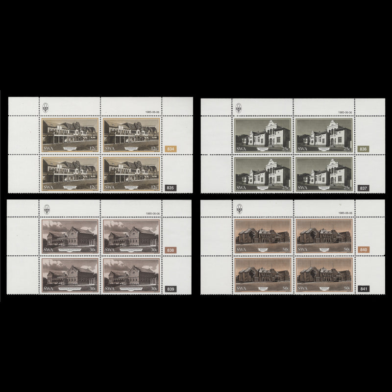 South West Africa 1985 (MNH) Historic Buildings of Windhoek cylinder blocks