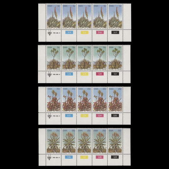 South West Africa 1981 (MNH) Aloes cylinder strips