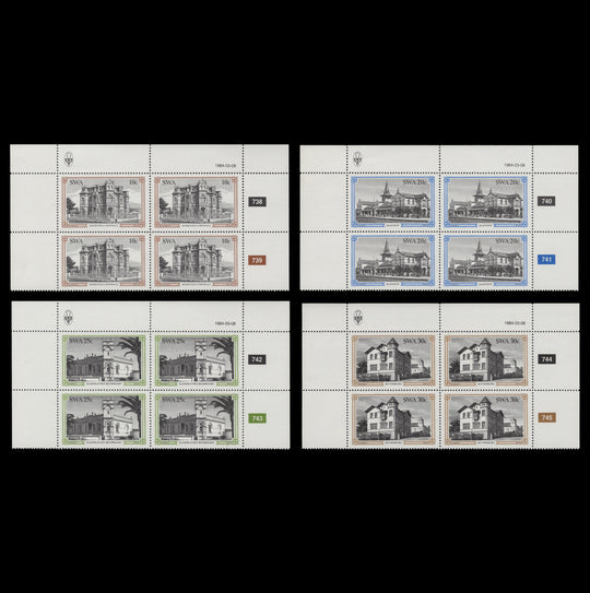 South West Africa 1984 (MNH) Historic Buildings of Swakopmund cylinder blocks