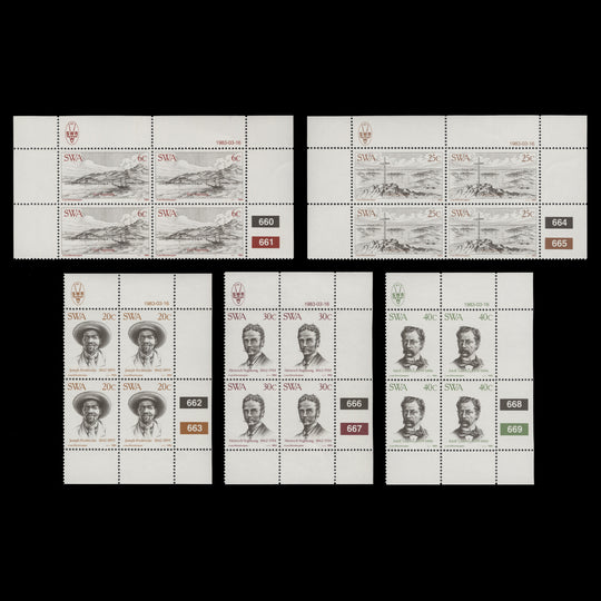 South West Africa 1983 (MNH) Lüderitz Centenary cylinder blocks