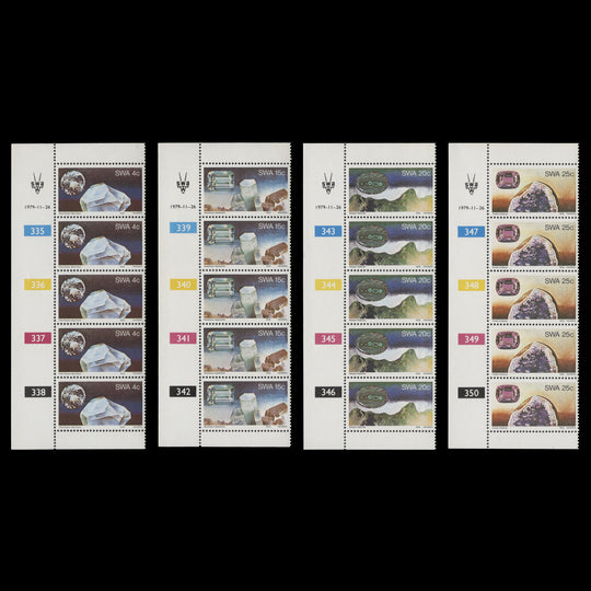 South West Africa 1979 (MNH) Gemstones cylinder strips