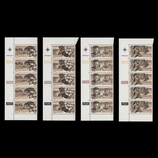 South West Africa 1978 (MNH) The Bushmen cylinder strips