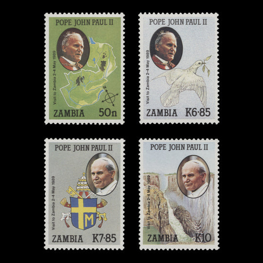 Zambia 1989 (MNH) Visit of Pope John Paul II