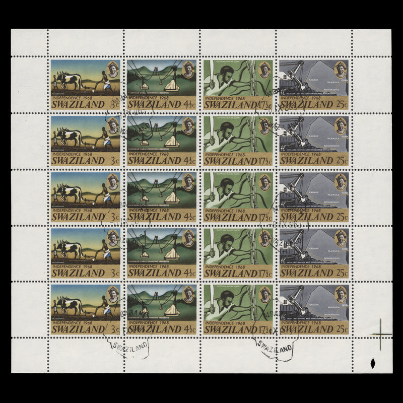Swaziland 1968 (Used) Independence miniature sheet