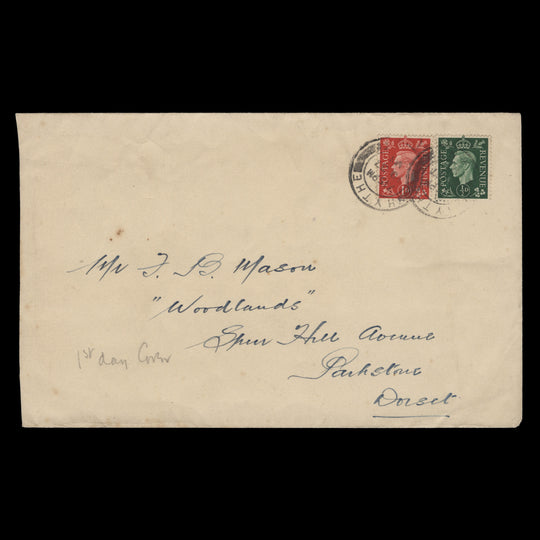 Great Britain 1937 (FDC) King George VI Definitives