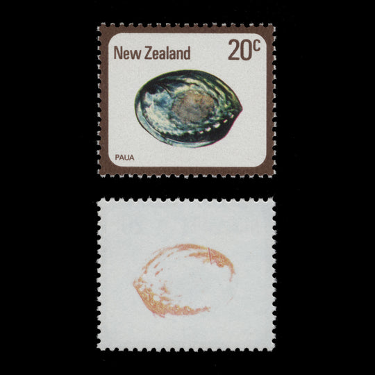 New Zealand 1978 (MNH) 20c Paua with chestnut offset