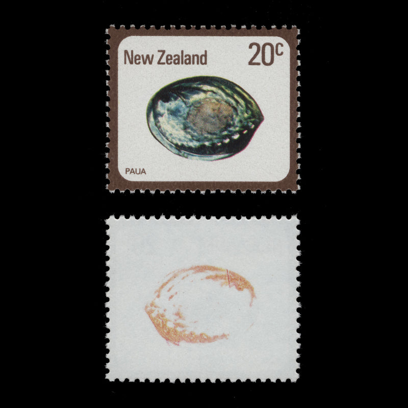 New Zealand 1978 (MNH) 20c Paua with chestnut offset