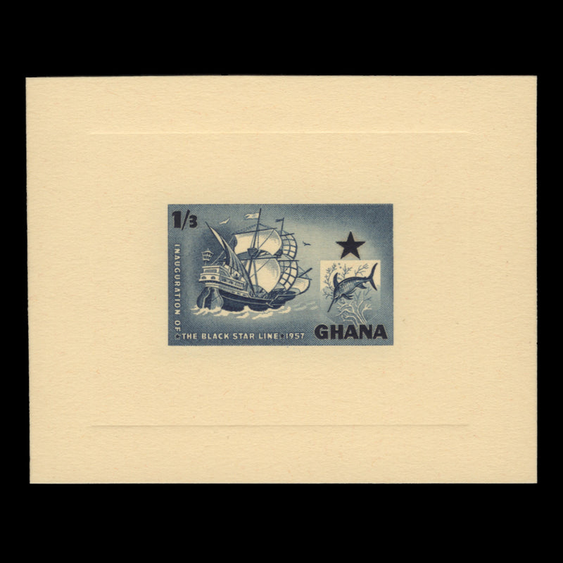 Ghana 1957 Black Star Shipping Line die proofs