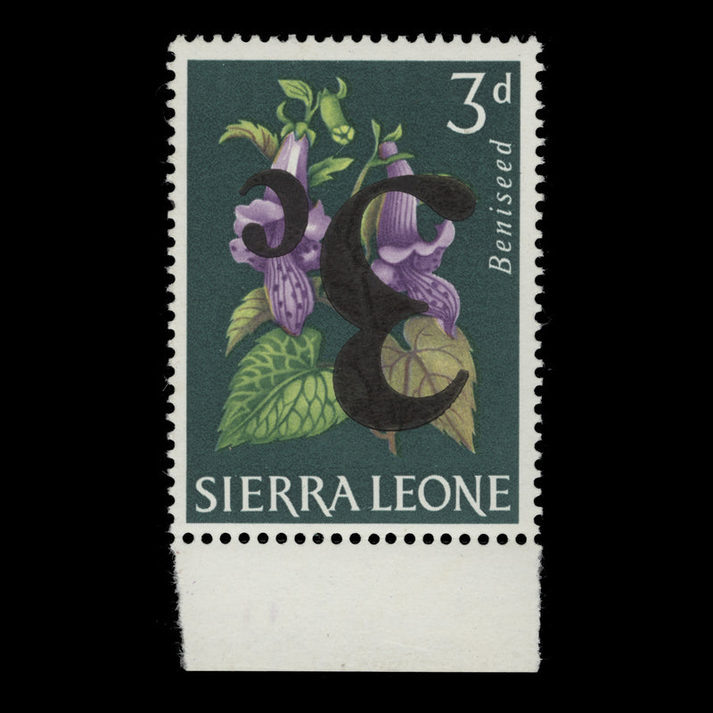 Sierra Leone 1964 (Variety) 3c/3d Beniseed surcharge inverted