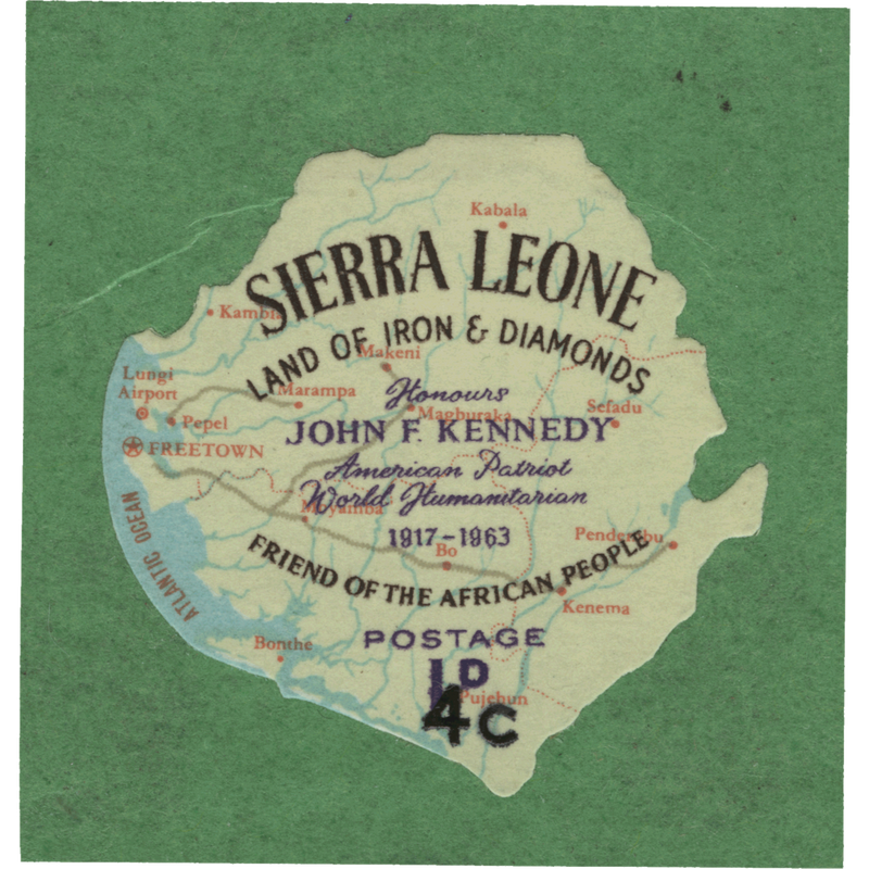Sierra Leone 1965 (MNH) 4c/1d Kennedy Memorial surcharge error