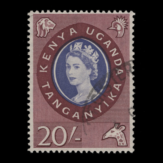 Kenya Uganda Tanganyika 1960 (Used) 20s Queen Elizabeth II