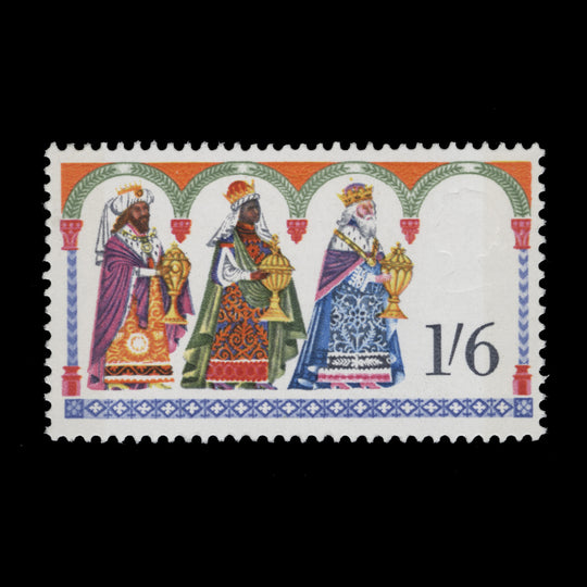 Great Britain 1969 (Variety) 1s 6d Christmas missing gold. SG814a