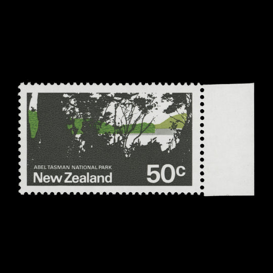 New Zealand 1971 (Variety) 50c Abel Tasman National Park missing buff