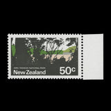 New Zealand 1971 (Error) 50c Abel Tasman National Park missing buff