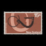 New Zealand 1971 (Variety) 15c Maori Fish Hook with black shift