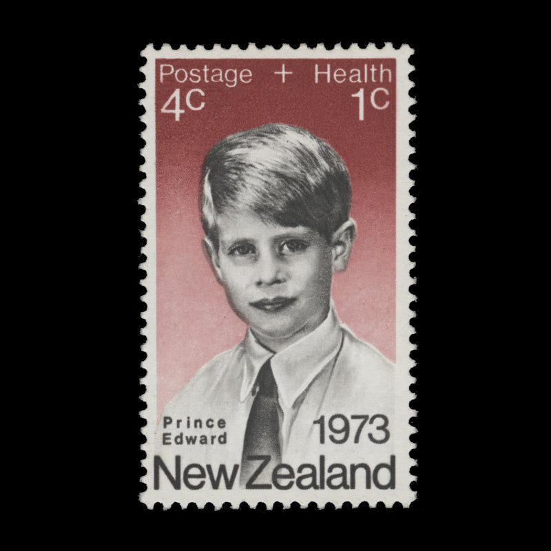 New Zealand 1973 (Variety) 4c+1c Prince Edward with brown-red offset