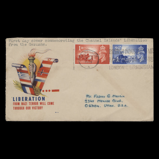 Channel Islands 1948 (FDC) Liberation Anniversary, EDINBURGH