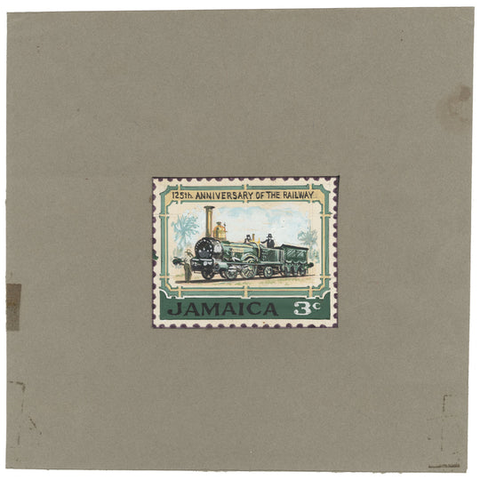 Jamaica 1970 Jamaican Railways Anniversary watercolour essays